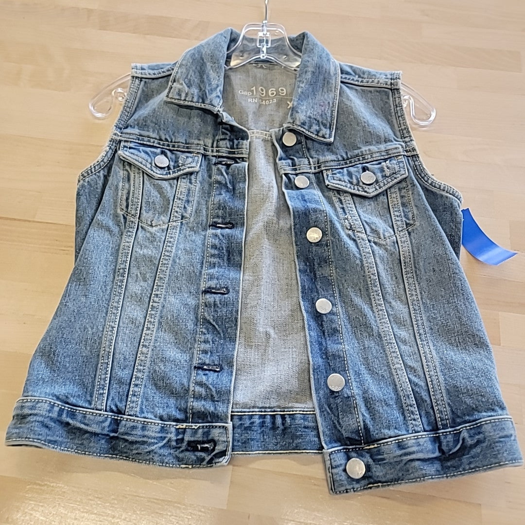 Gap Size XS Blue Denim Vest