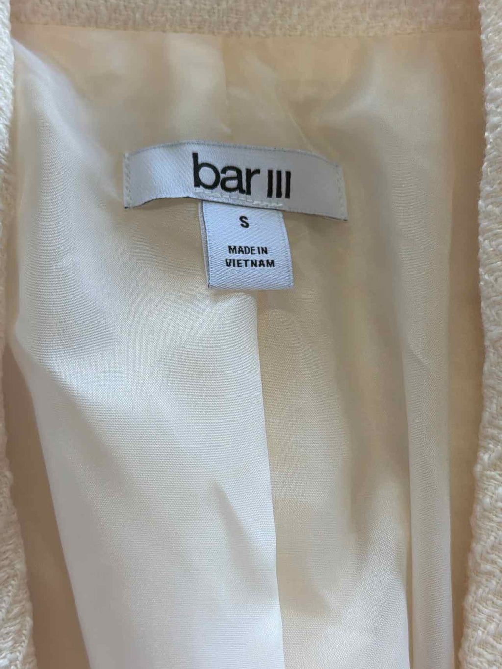 Bar III Size S White Blazer