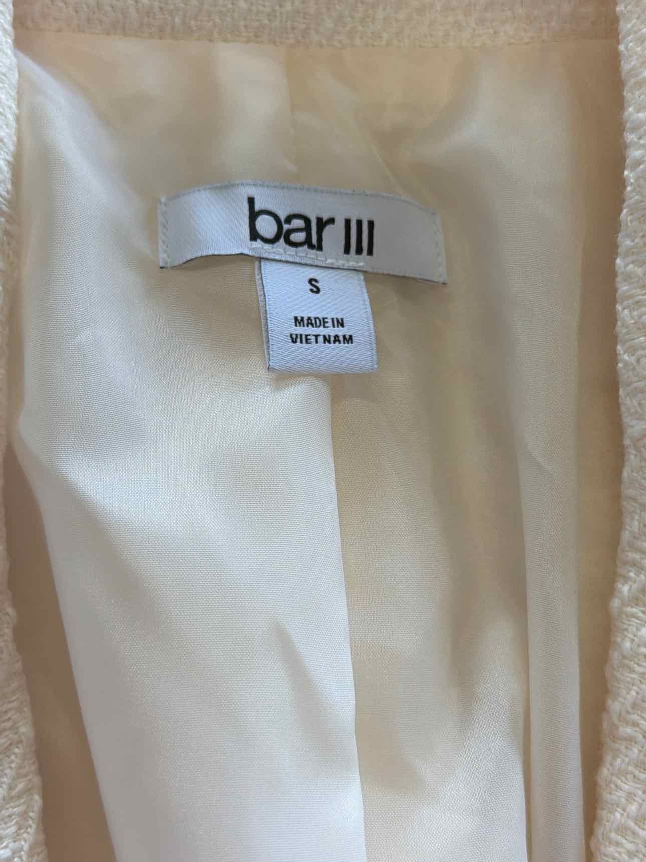 Bar III Size S White Blazer