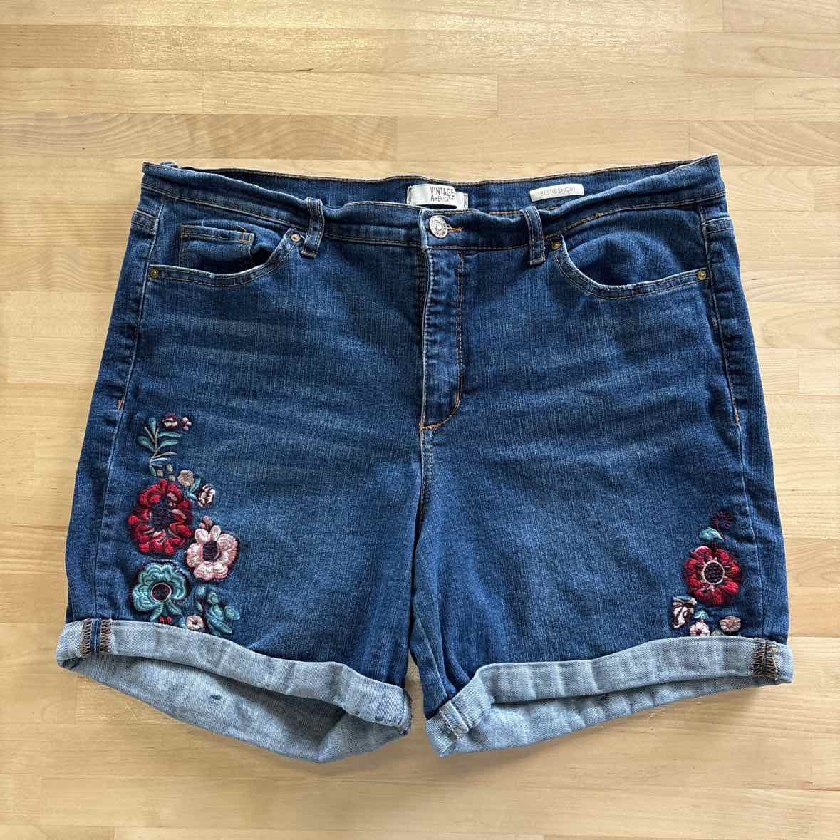 Vintage America Size 14 Blue Shorts