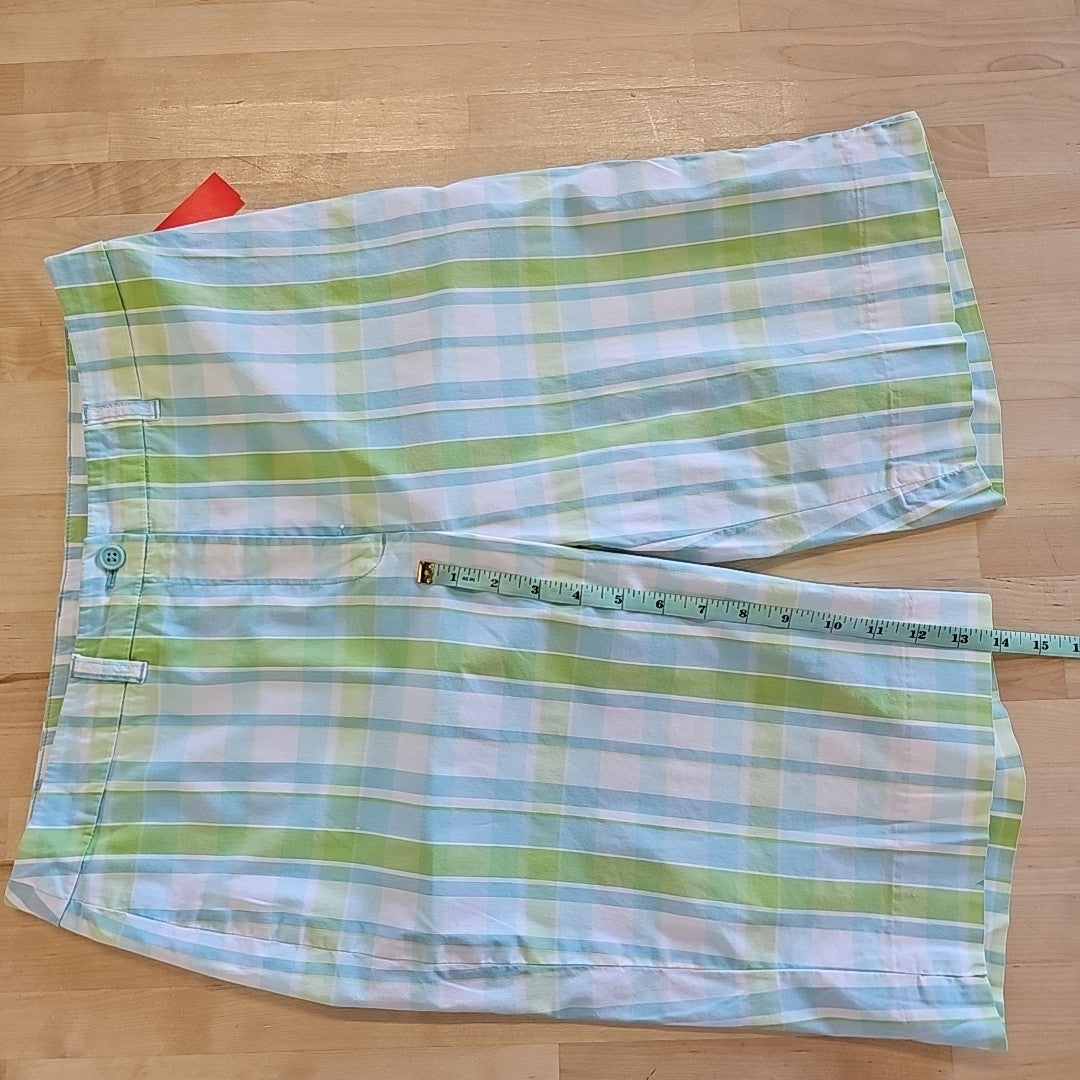 Anne Klein Size 10 Green/Blue Preloved Athletic Shorts
