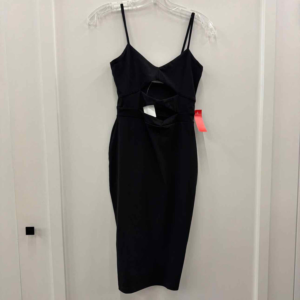 Susana Monaco Size XS Black Cut Out Front Dress NWT