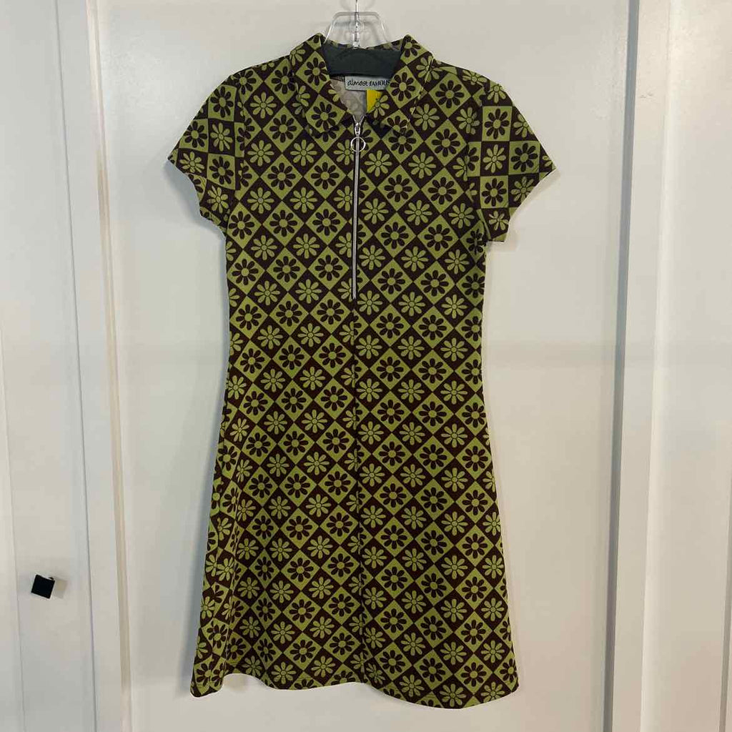 Almost Famous Size M brown green Preloved Dress