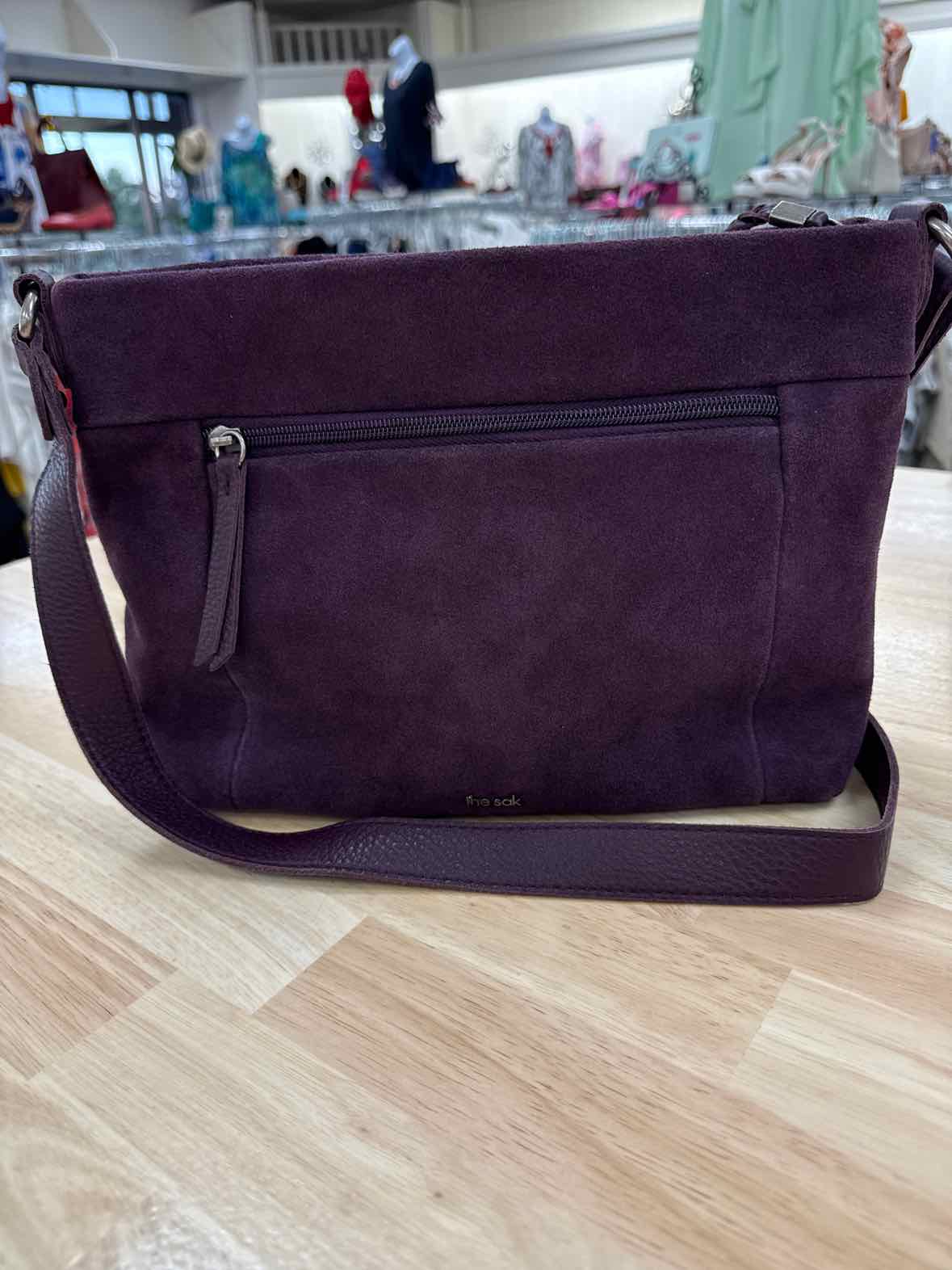 SAK Purple Melrose Leather Crossbody Preloved Handbag