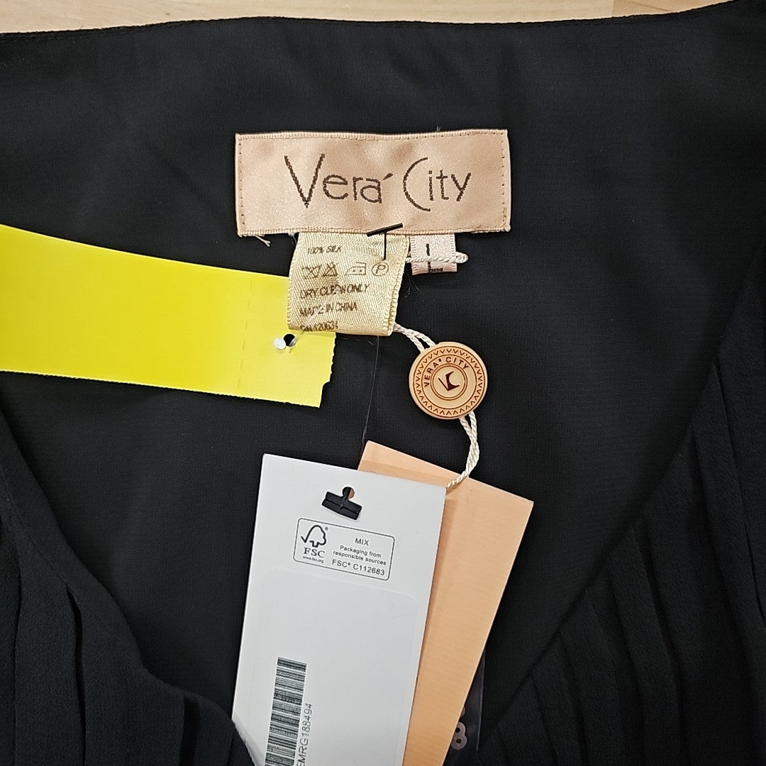 Vera City Size L Black Blouse