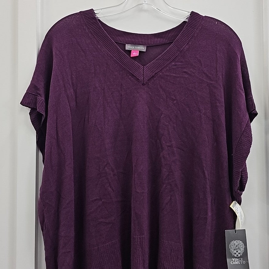 Vince Camuto Size L Purple New Sweater