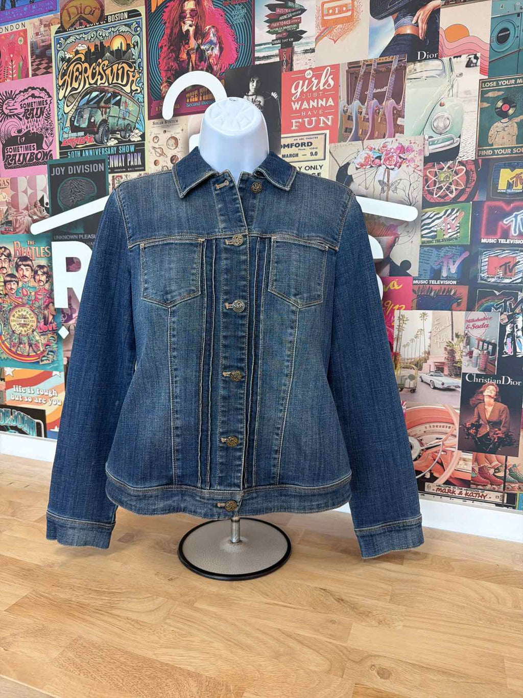 Chico's Size 00 Blue/Maroon Jacket