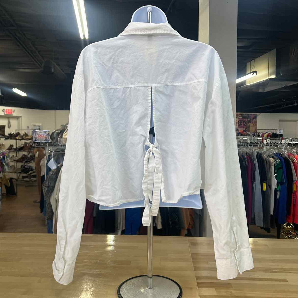 Divided Size X White Preloved Button Down LS