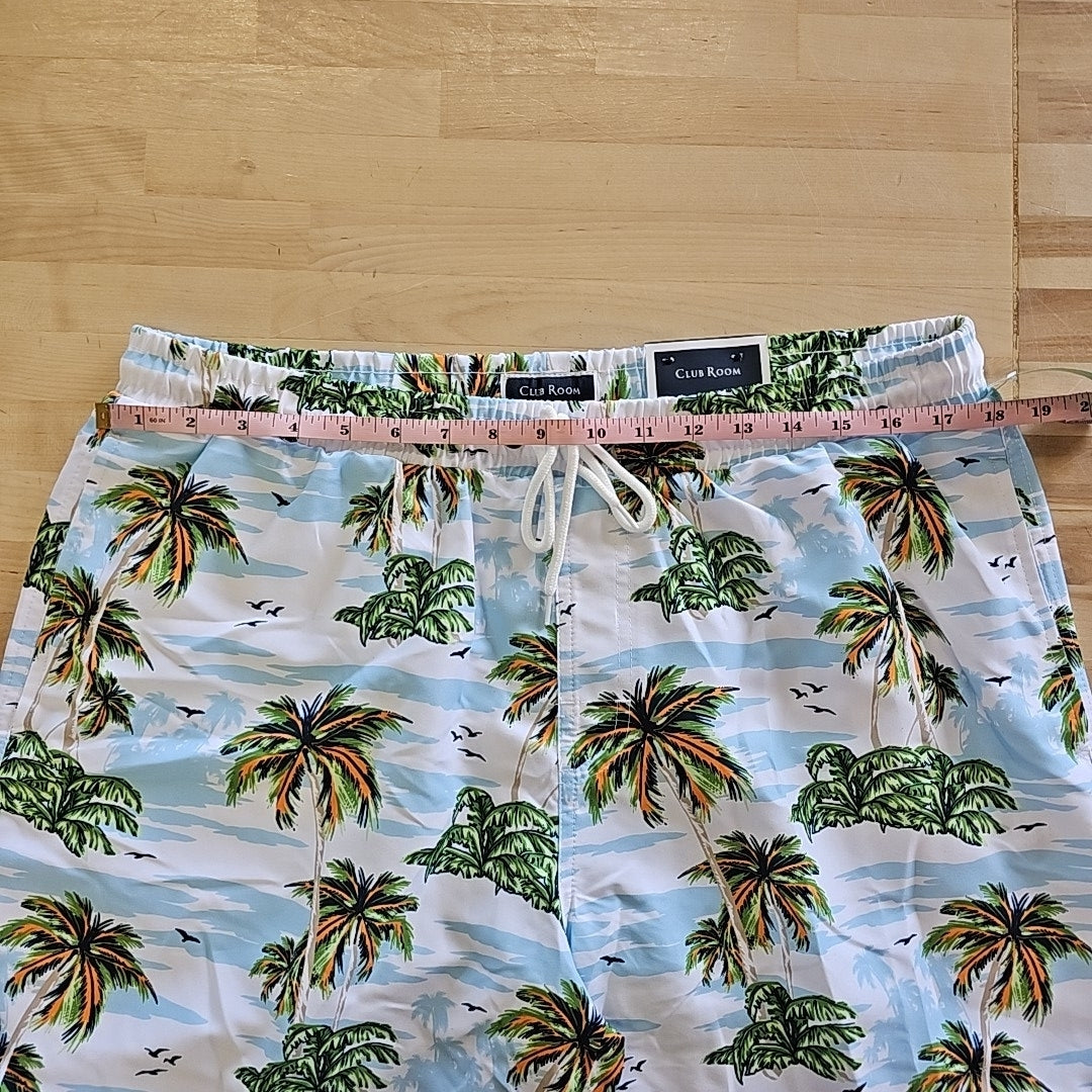 Club Room Men's Scenic Beach 7" Swim Shorts