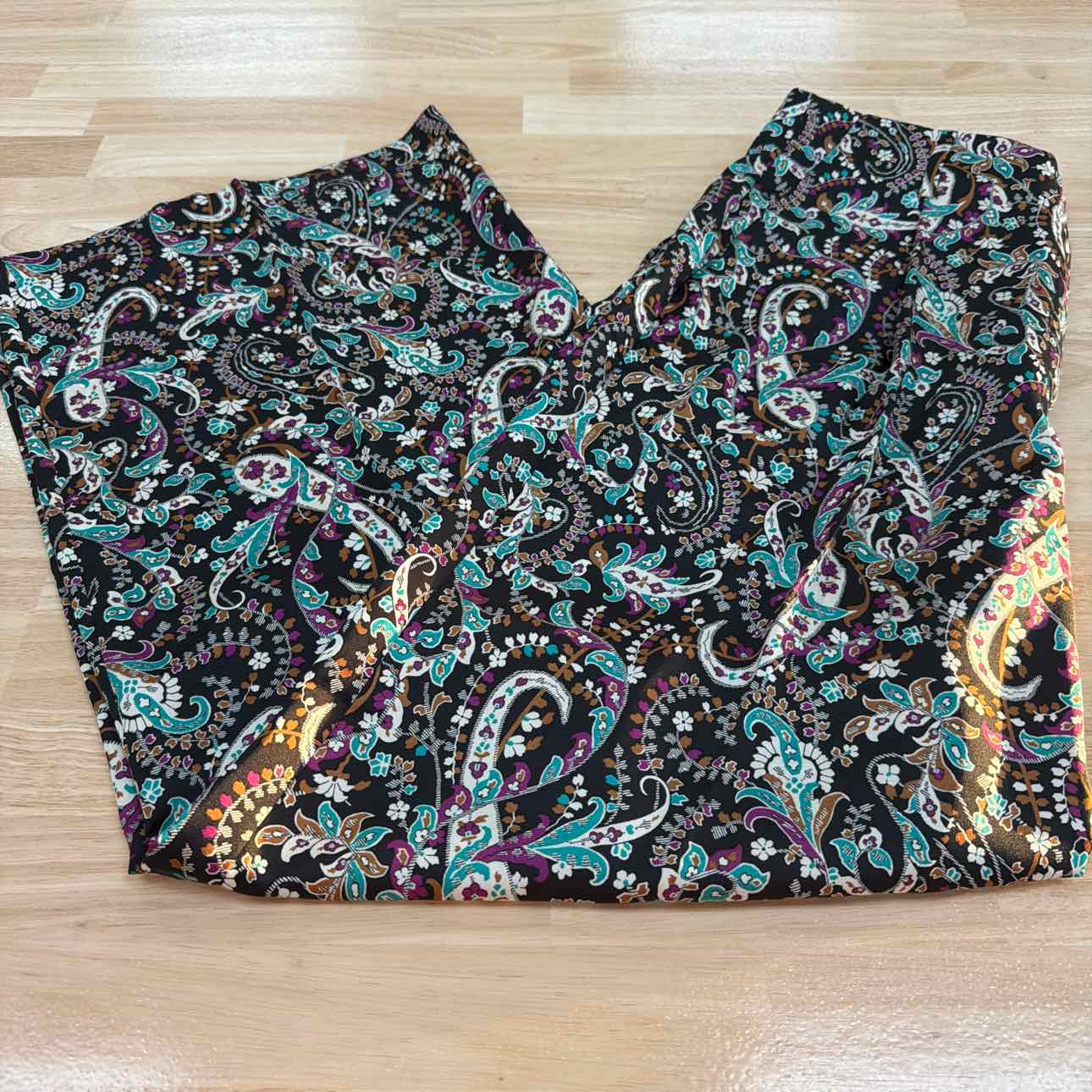 Ann Taylor Size 6 Teal/Black Pants