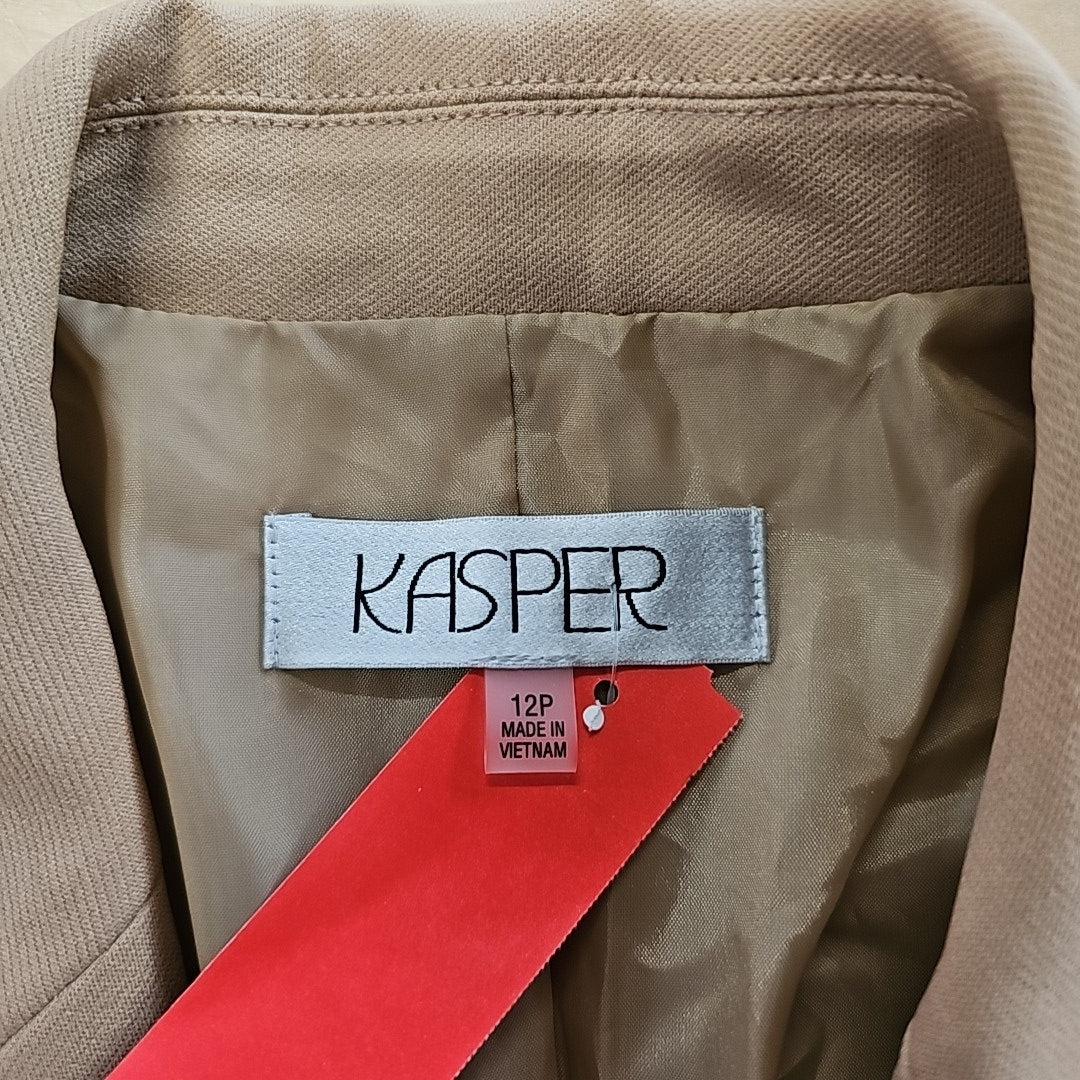 Kasper Size 12P Tan New Blazer