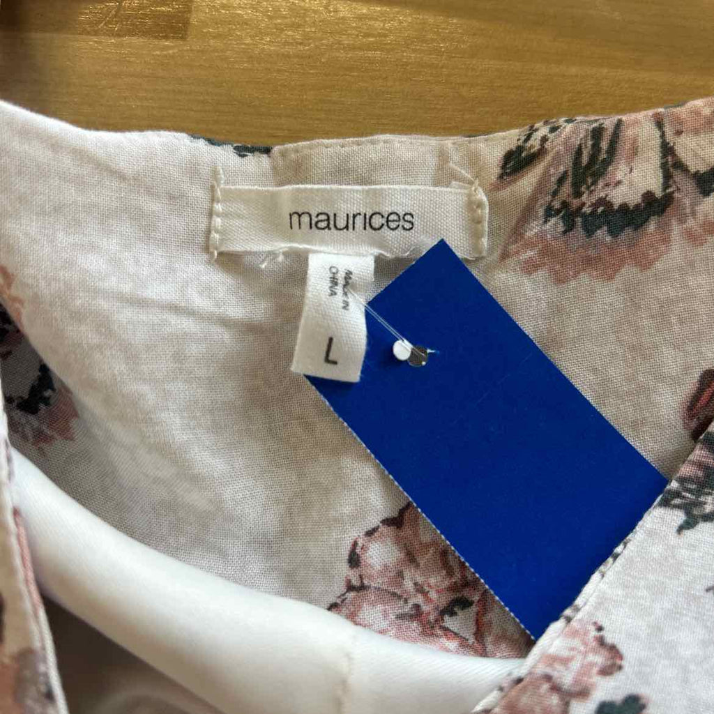 Maurices Size L Off White Dress