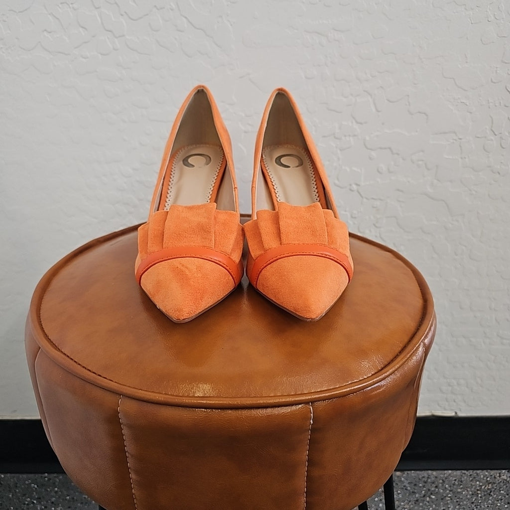 Journee Collection Shoe Size 6 Orange Heels