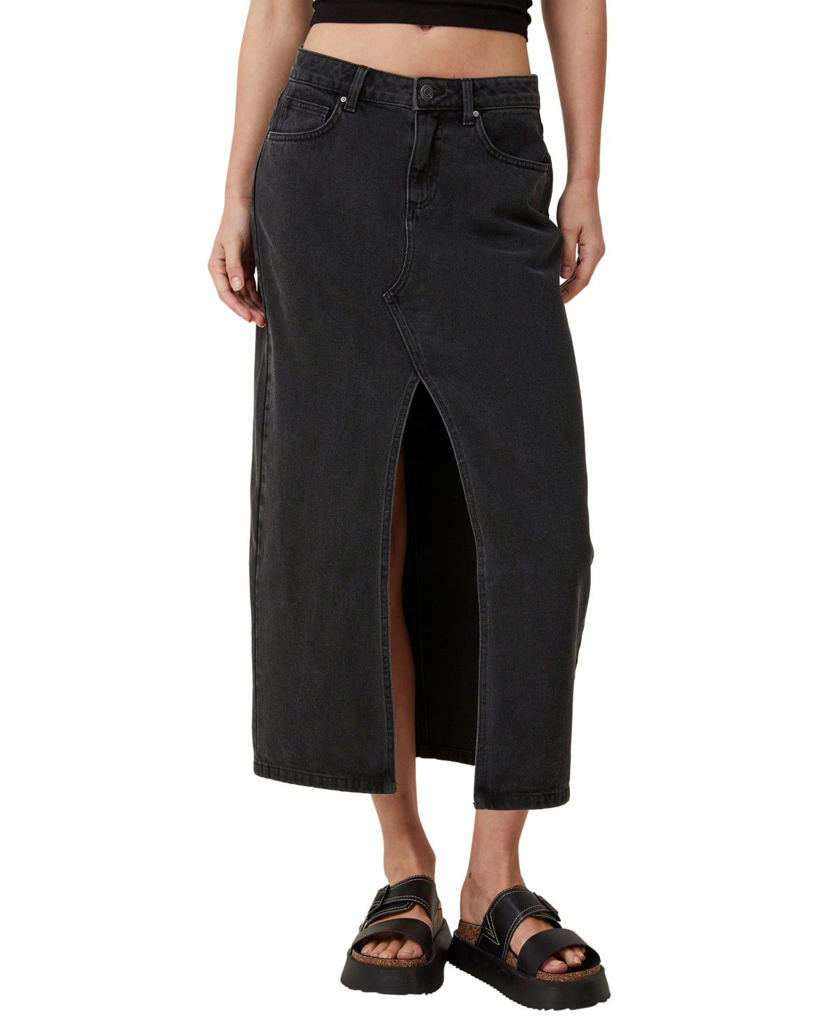 tinceltown Size 5 Black Asymmetrical  Maxi Skirt NWT