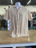 Varial Appareal Size L Tan Preloved MENS Button Down Shirt