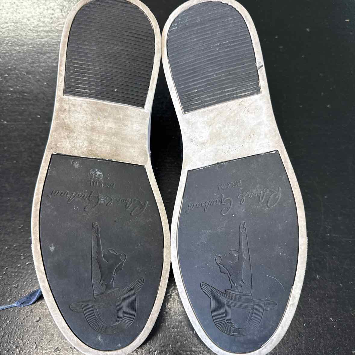 Robert Graham Size 8 Blue leather and Suede Swirl Sneakers