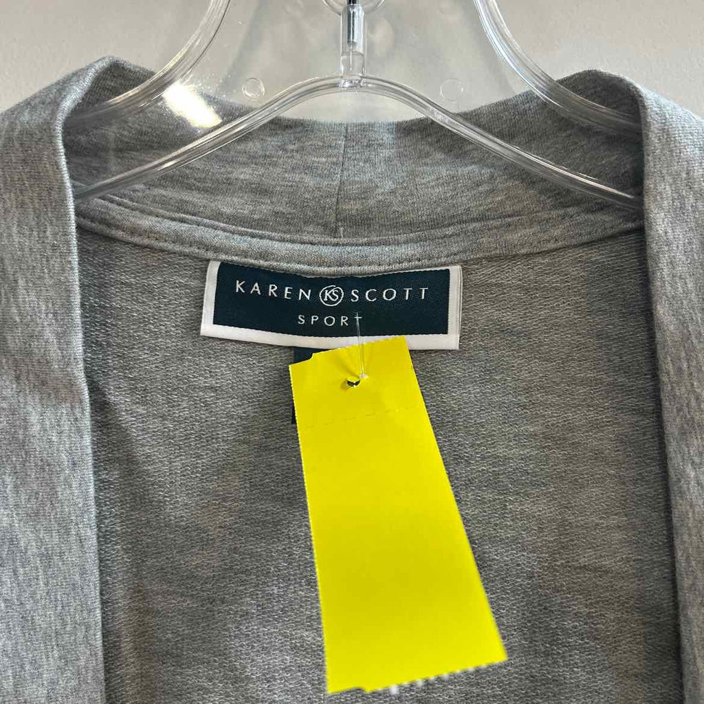 Karen Scott Size M Gray Preloved Cardigan