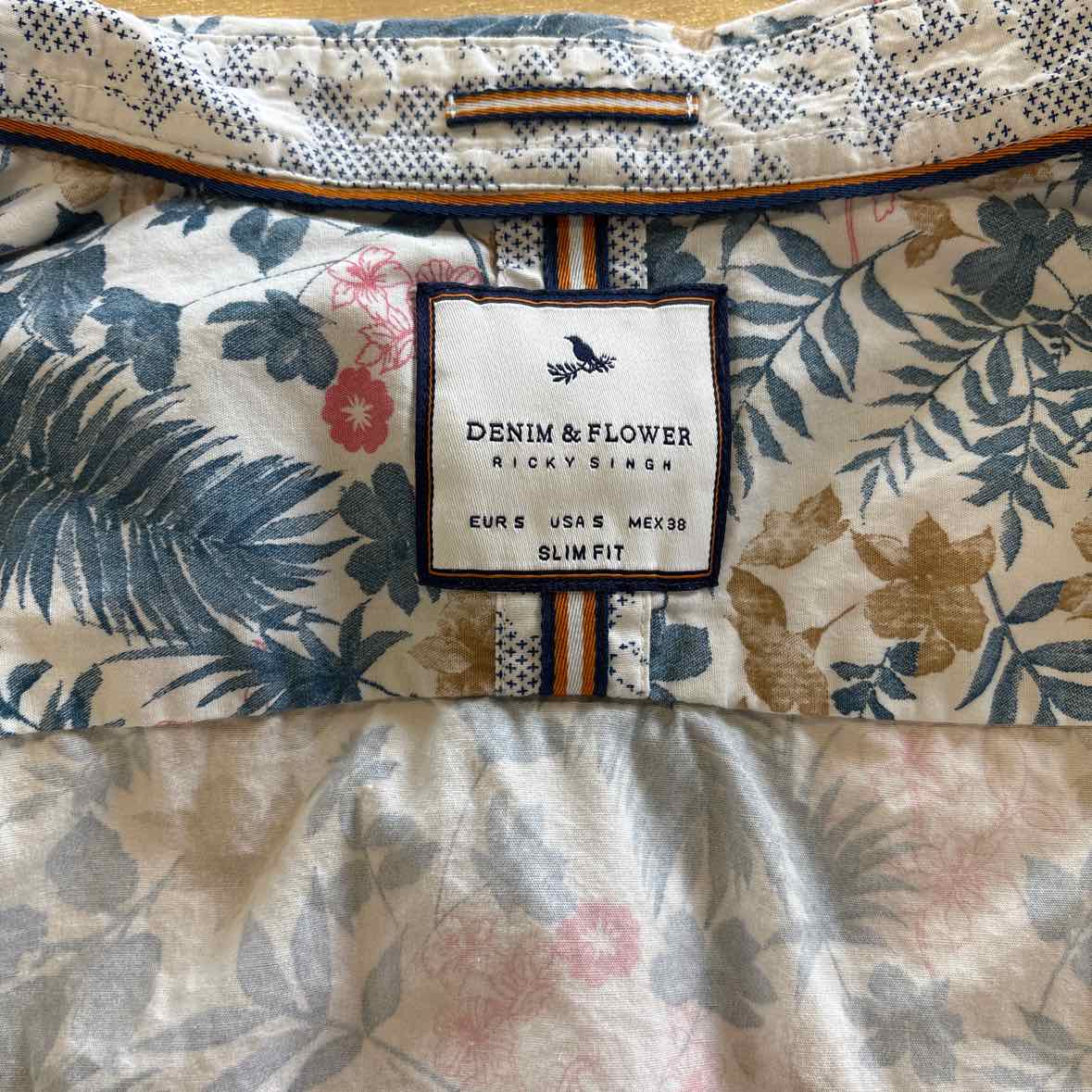 Denim & Flower Men's Size S White MENS Button Down Shirt