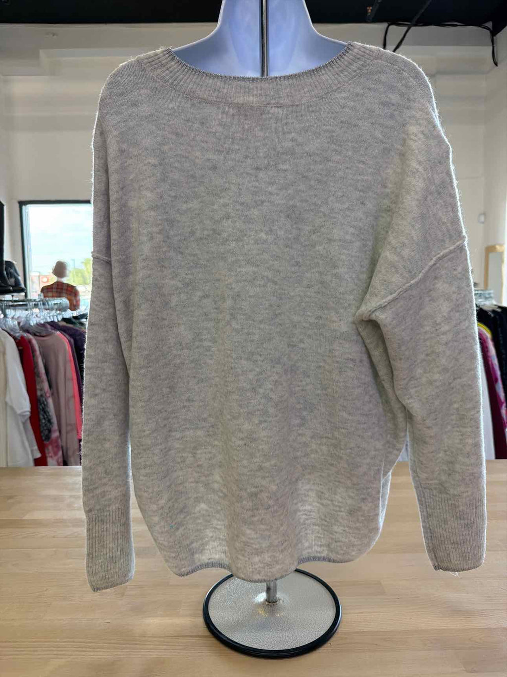 Vince Camuto Size L Gray Sweater