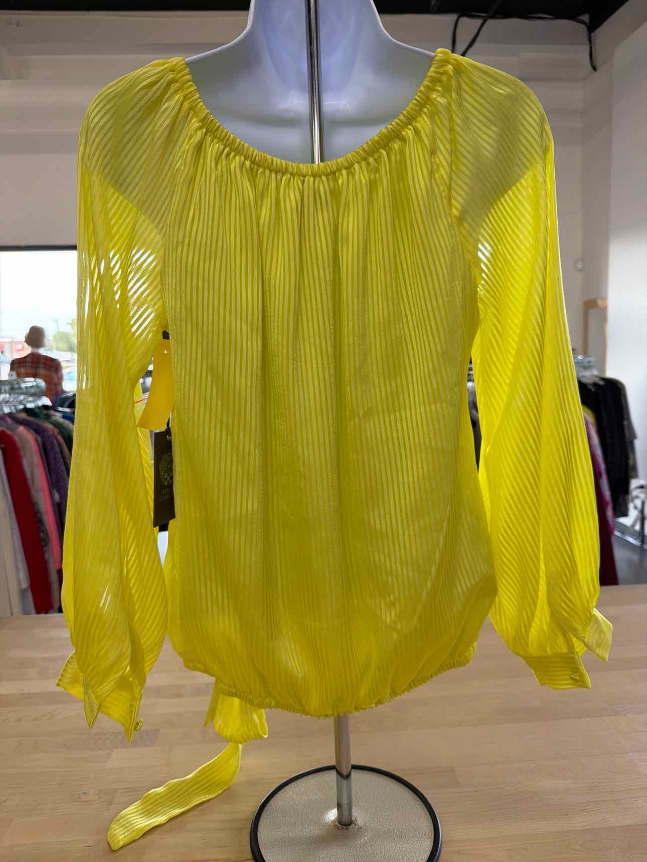 Vince Camuto Size XS Yellow Blouse