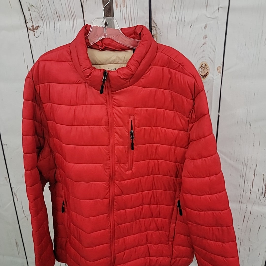 Club Room Size XXL Red Quilted Packable Puffer Jacket NWT