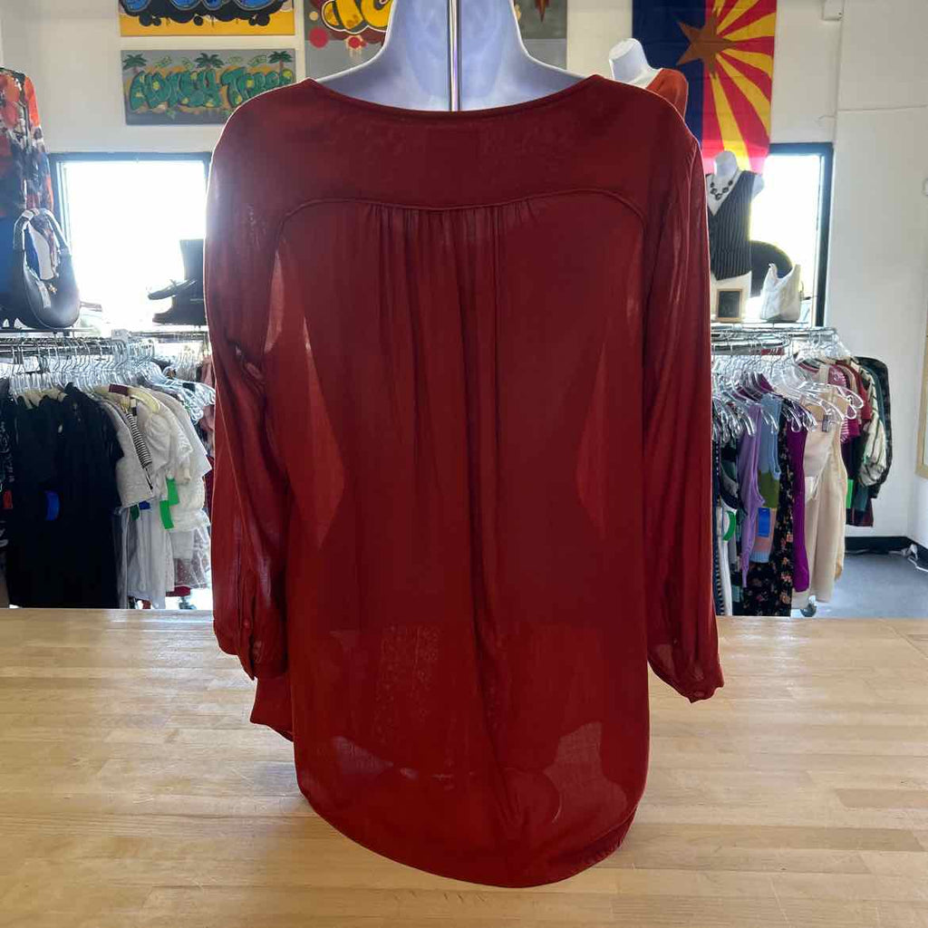 Maeve Size 8 Red Preloved Blouse LS