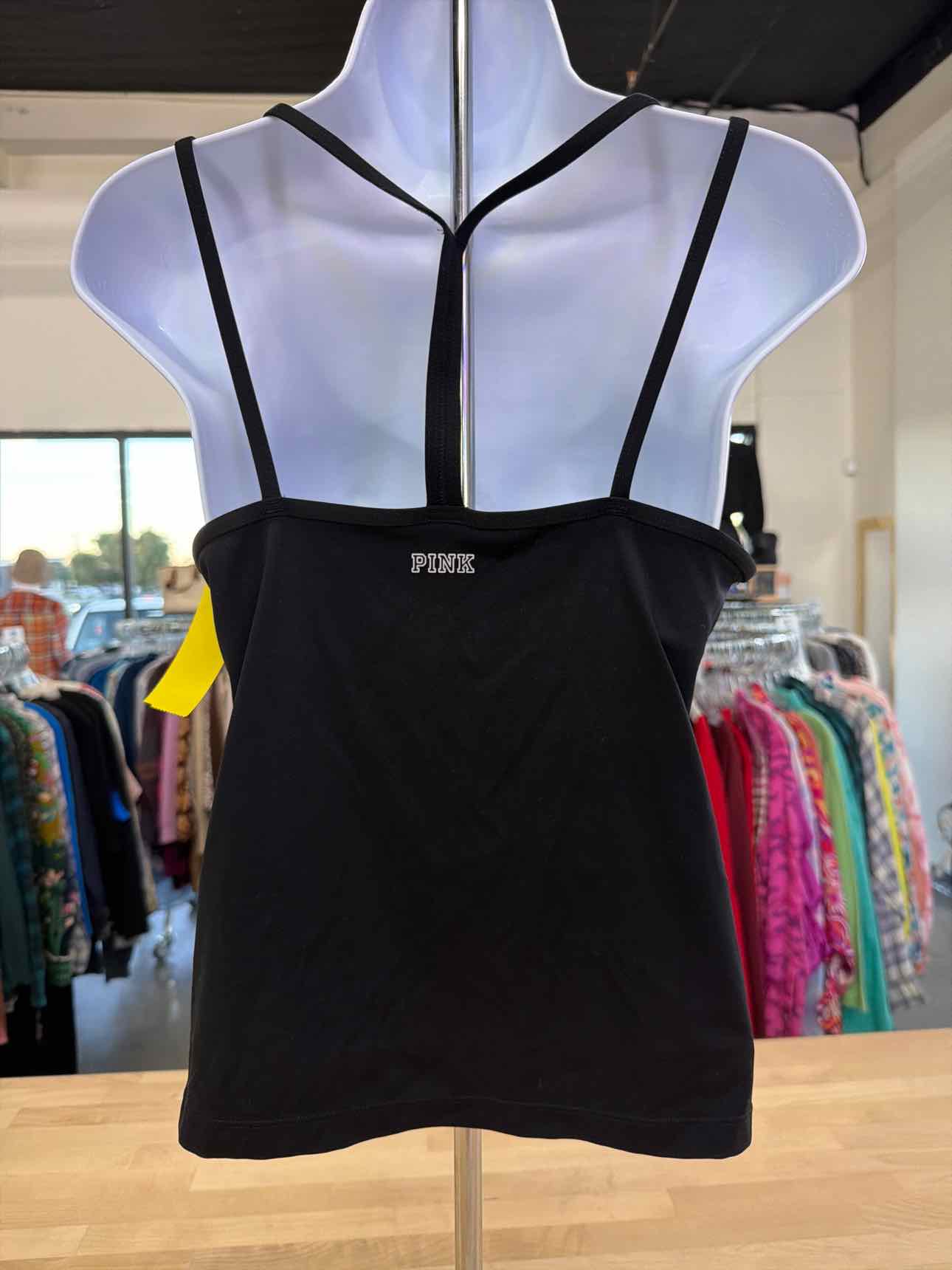 Pink Size M Black Tank