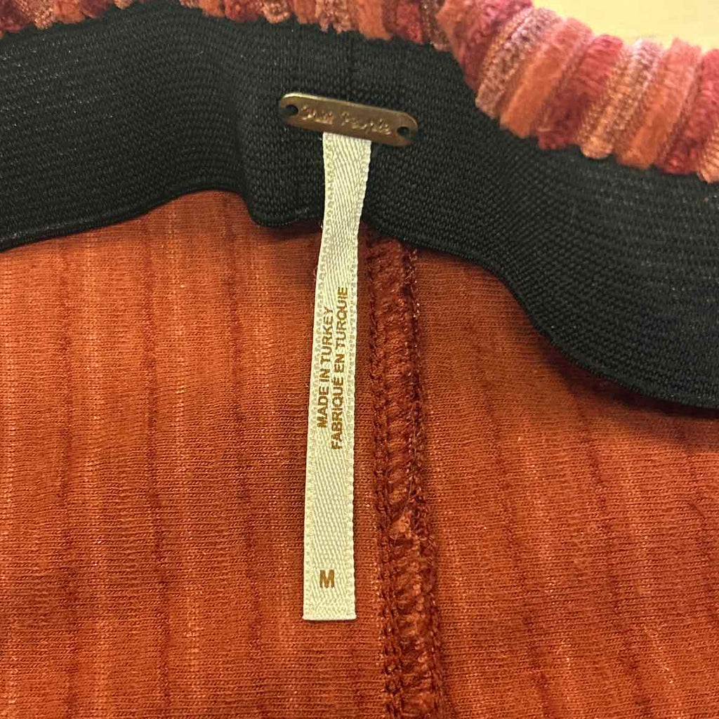 Free People Size M Red Velvet Preloved Pants