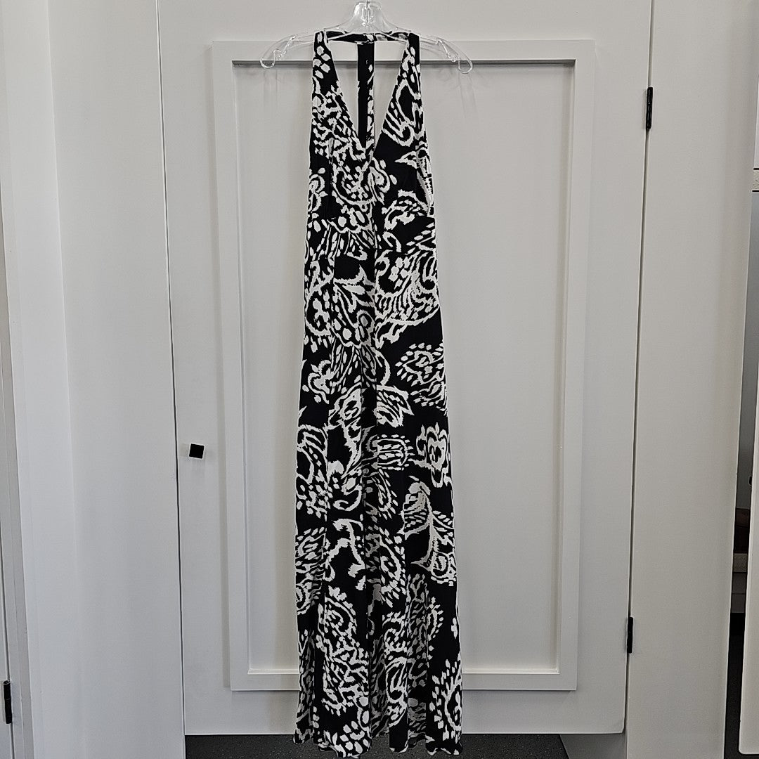 Vince Camuto Size L Black/White Dress