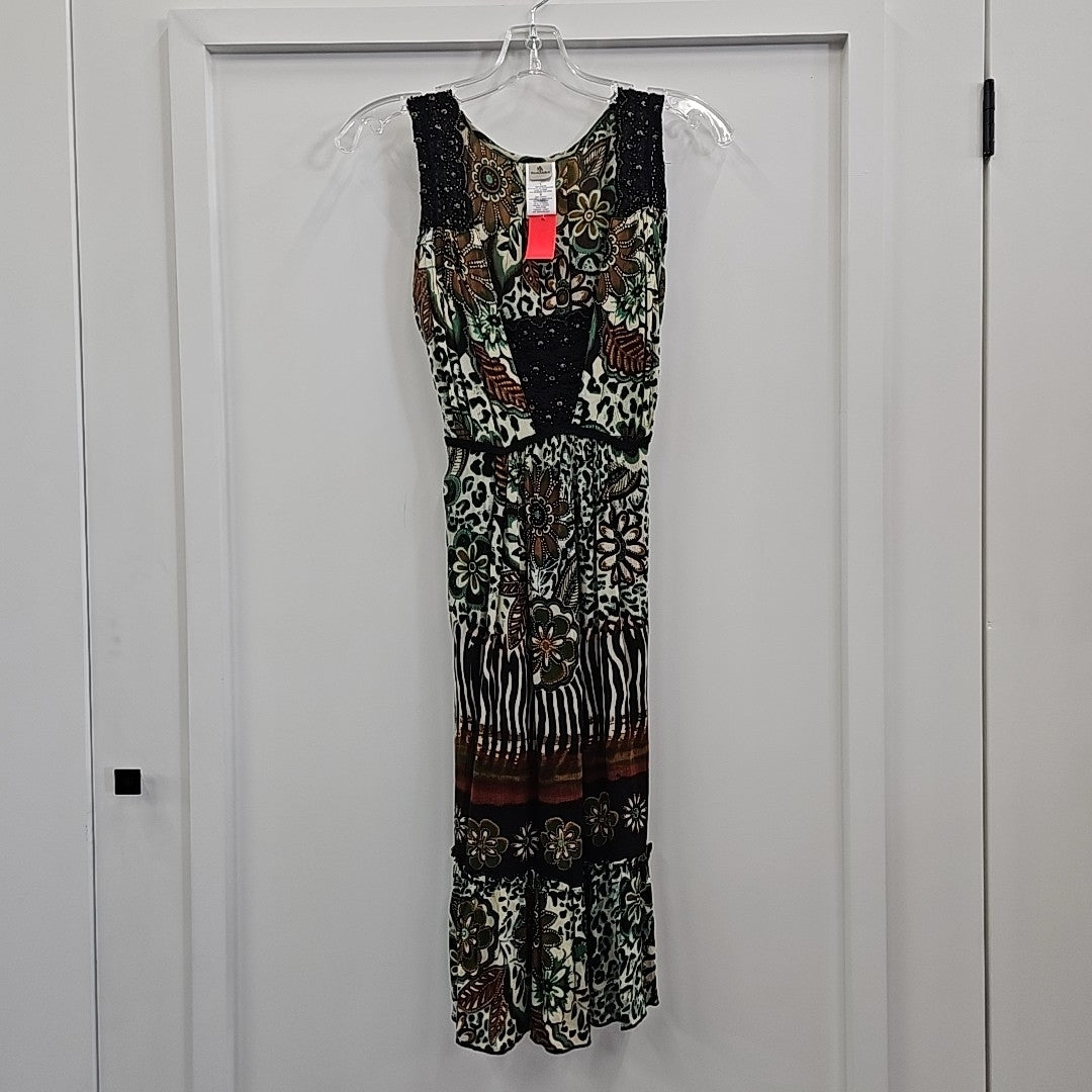 Forbidden Size L Green/Brown Preloved Dress