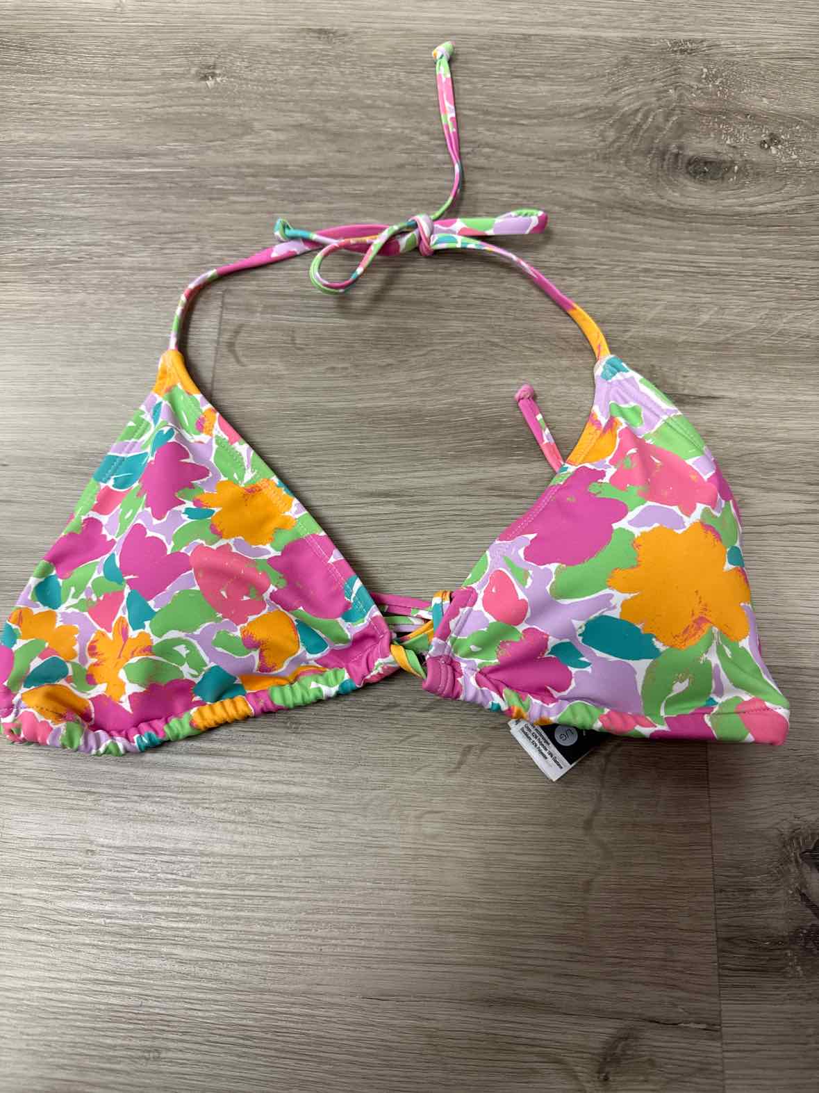 Cotton On Size L Printed Slider Triangle Bikini Top