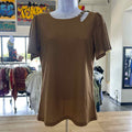 Michael Kors Size XS Gold Preloved Blouse SS