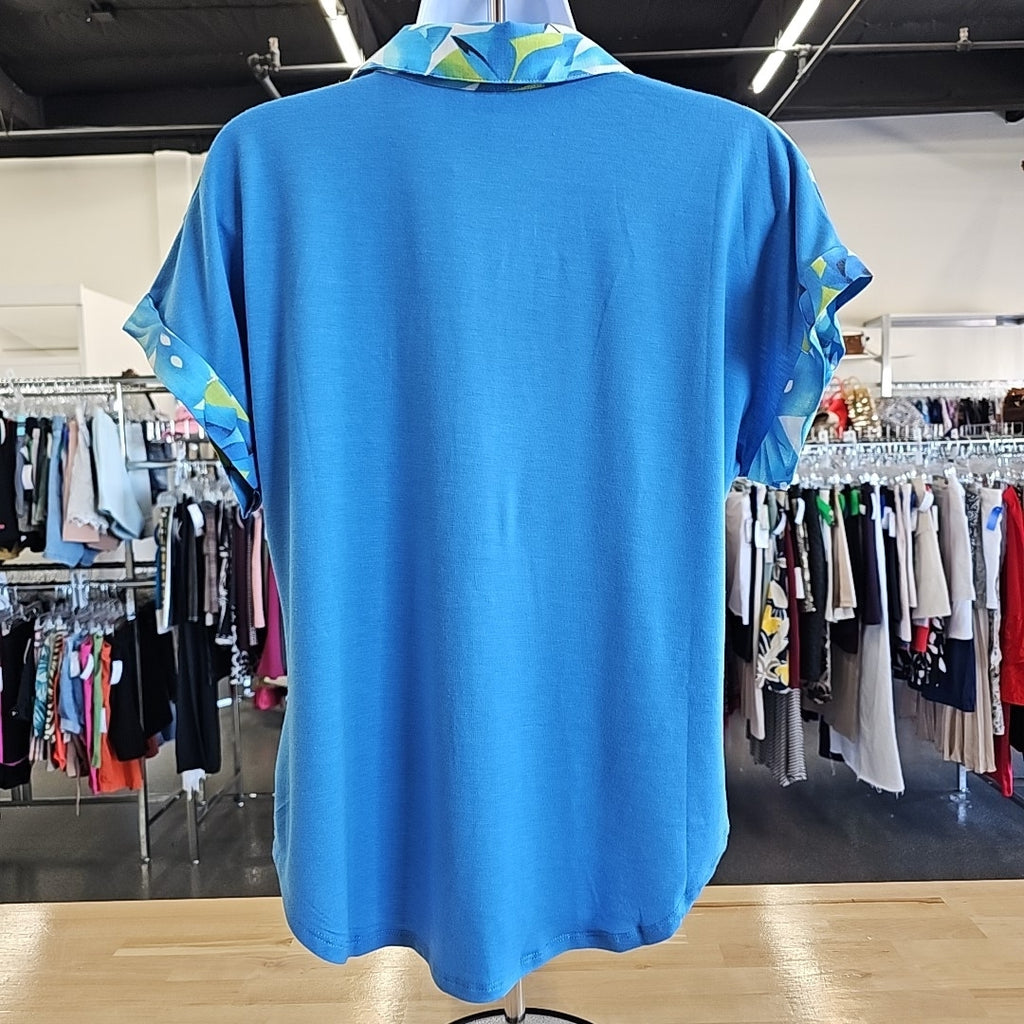 NY Collection Size S Blue Blouse