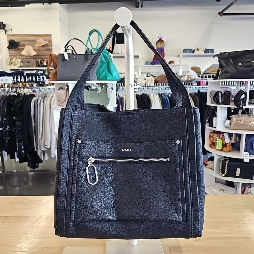 Dkny Nala Medium Hobo - Black/silver