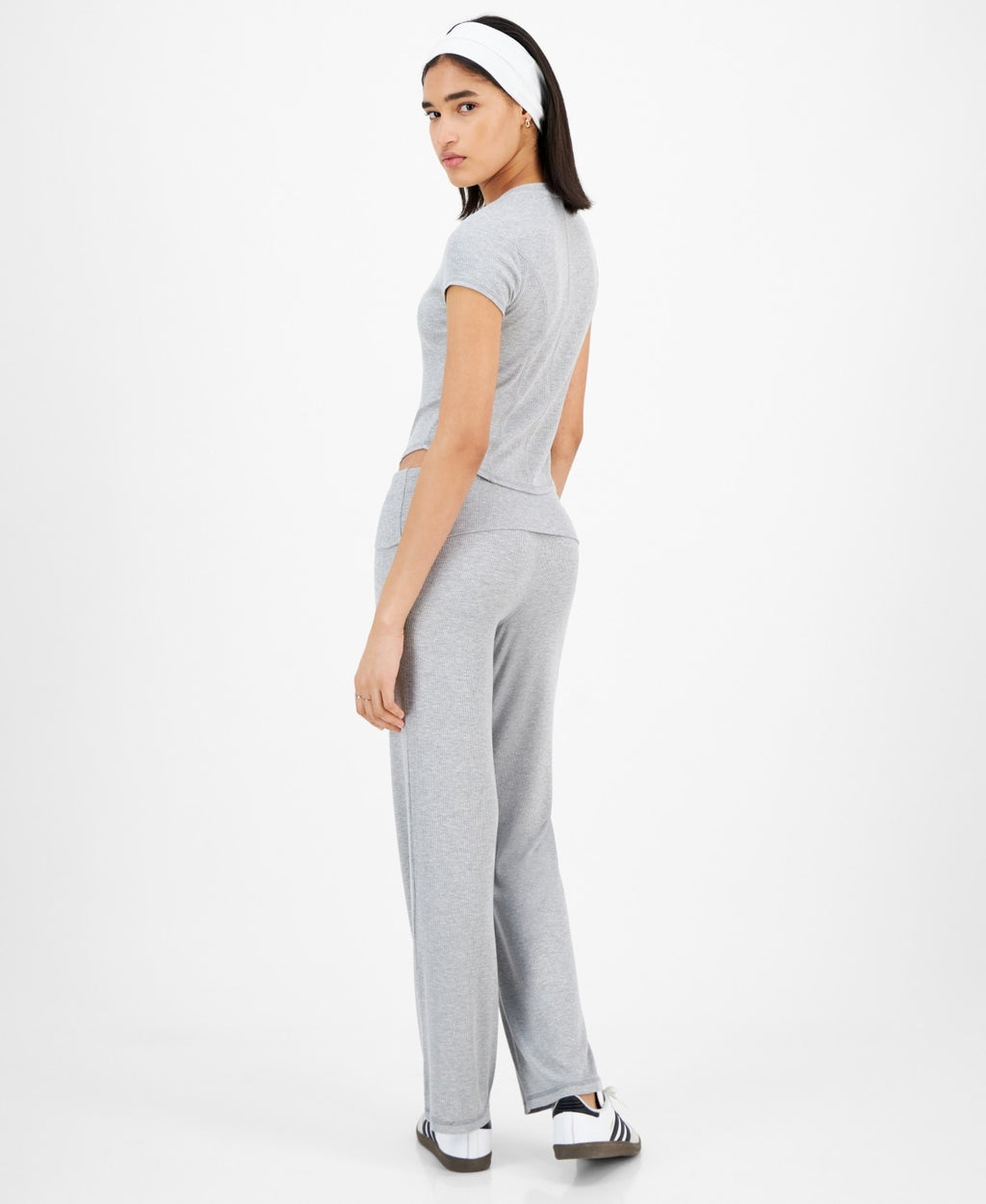 ultra flirt Size S Ribbed Cropped Henley Short Sleeve