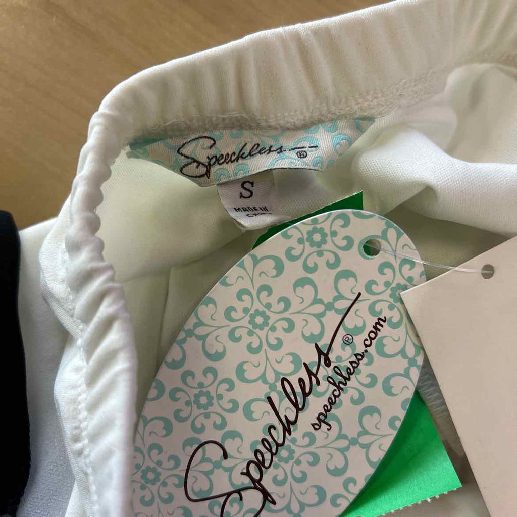 Speechless Size S Cream/Black Preloved Dress