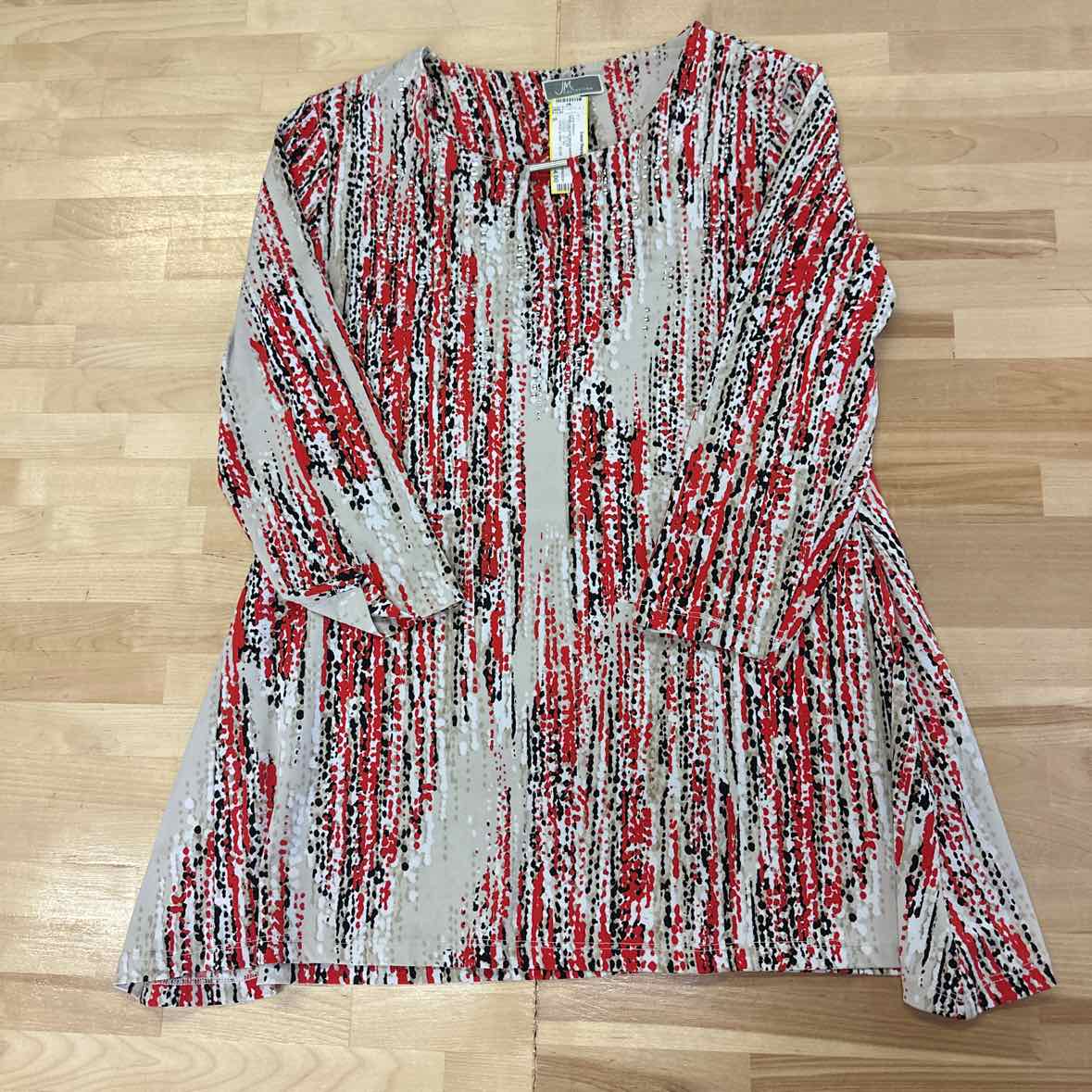 JM Collection Size S White Long Sleeve