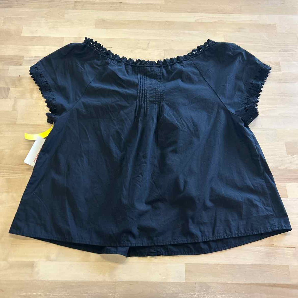 Lucky Brand Size L Black Blouse