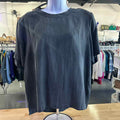 Silk Time Size L Black Silk Preloved Blouse SS
