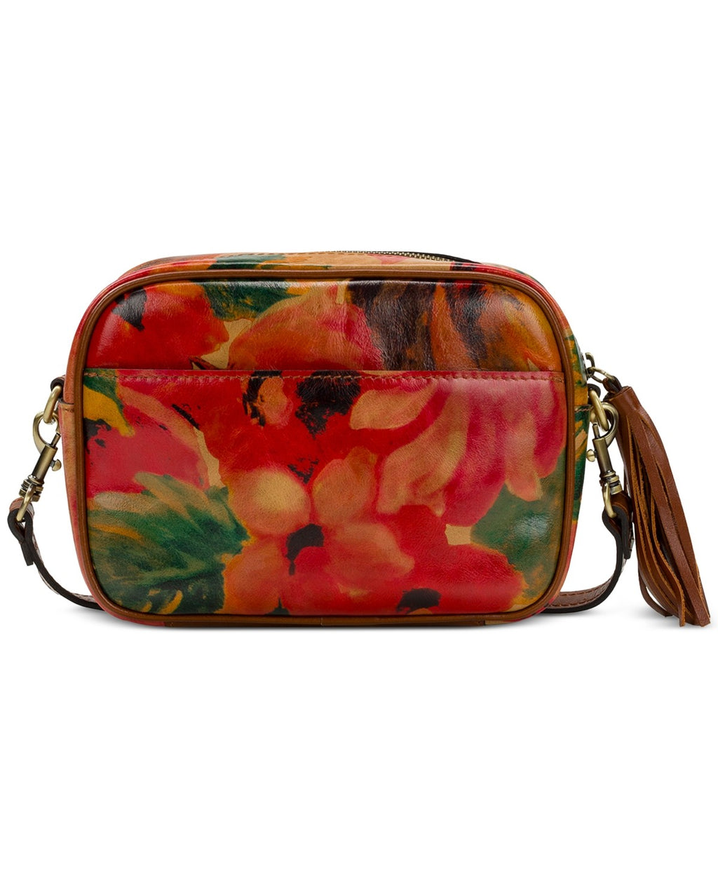 Patricia Nash Josie Red SprngMult Leather Crossbody NWT