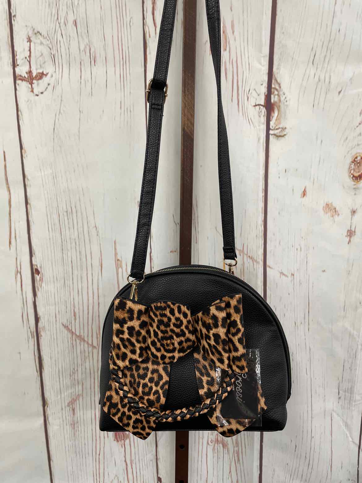 LIKE DREAMS LIKE DREAMS Leopard Top Handle Black Leopard