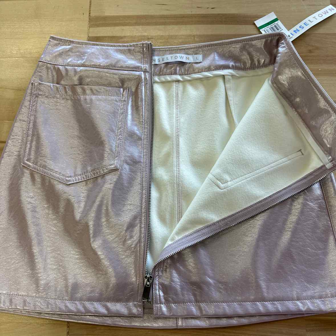 TINSELTOWN Size L Pink Skirt