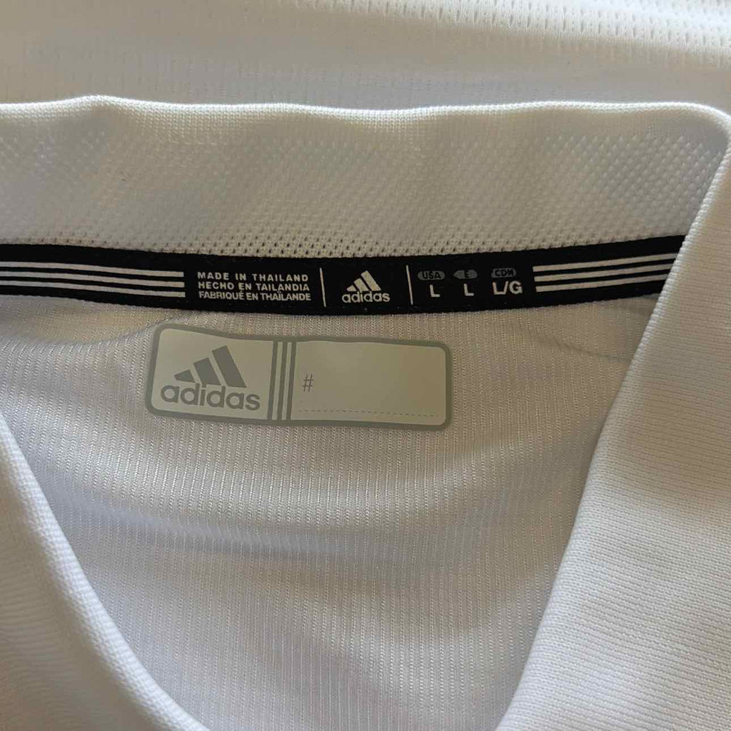 Adidas Size L White Preloved MENS Polo