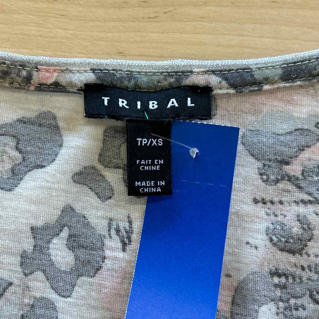 Tribal Size XS Gray Long Sleeve