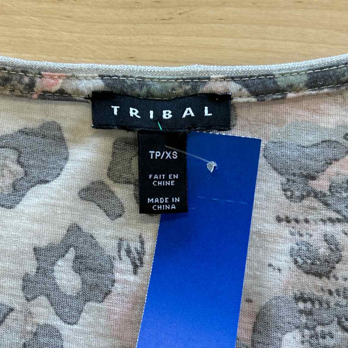 Tribal Size XS Gray Long Sleeve