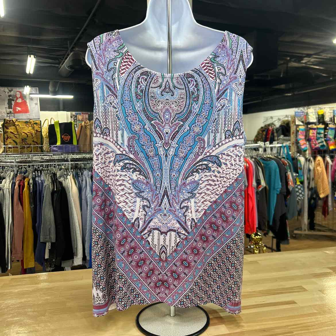 Oneworld Size XL Blue Purple Preloved Sleeveless