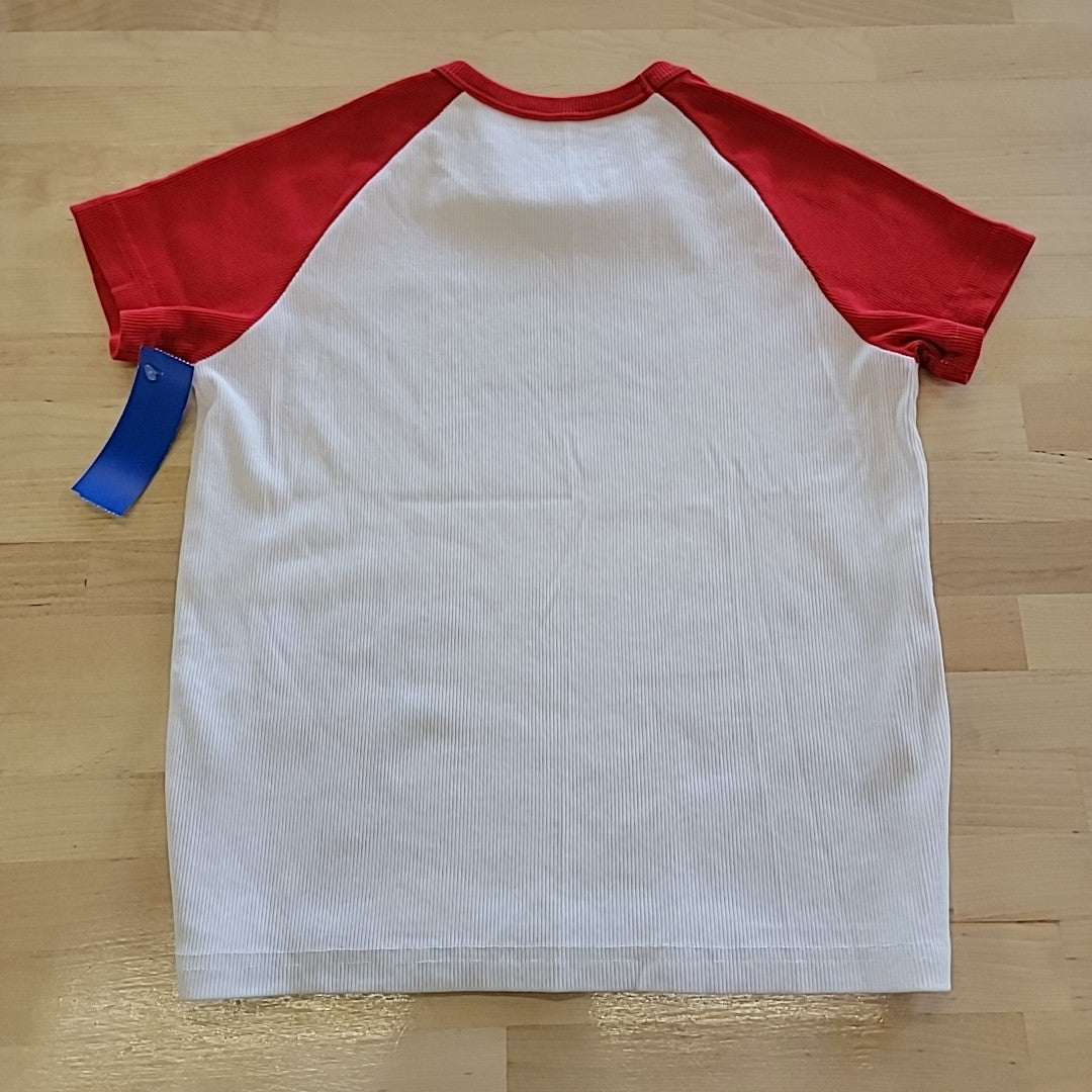 The Greek Co Size L White Rhinestone Shirt