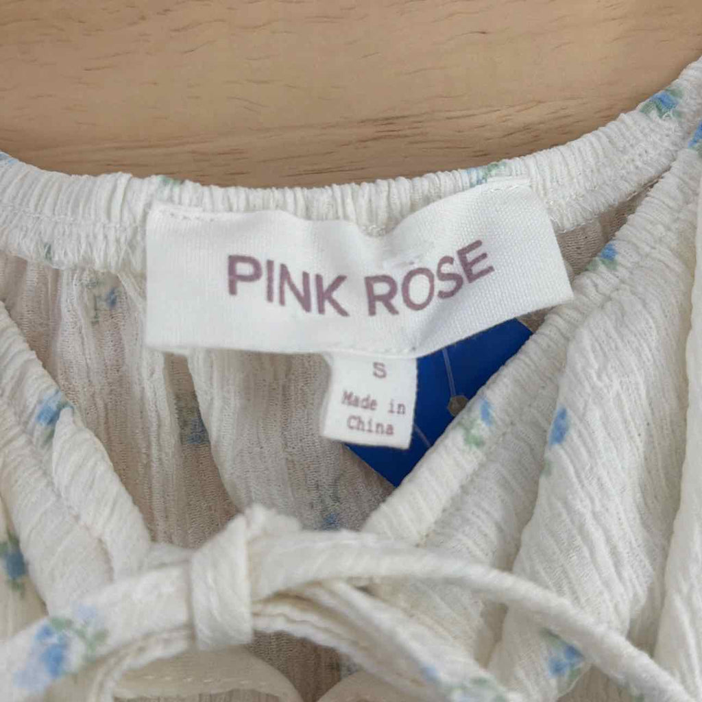 pink rose Size S White Blue New Tank