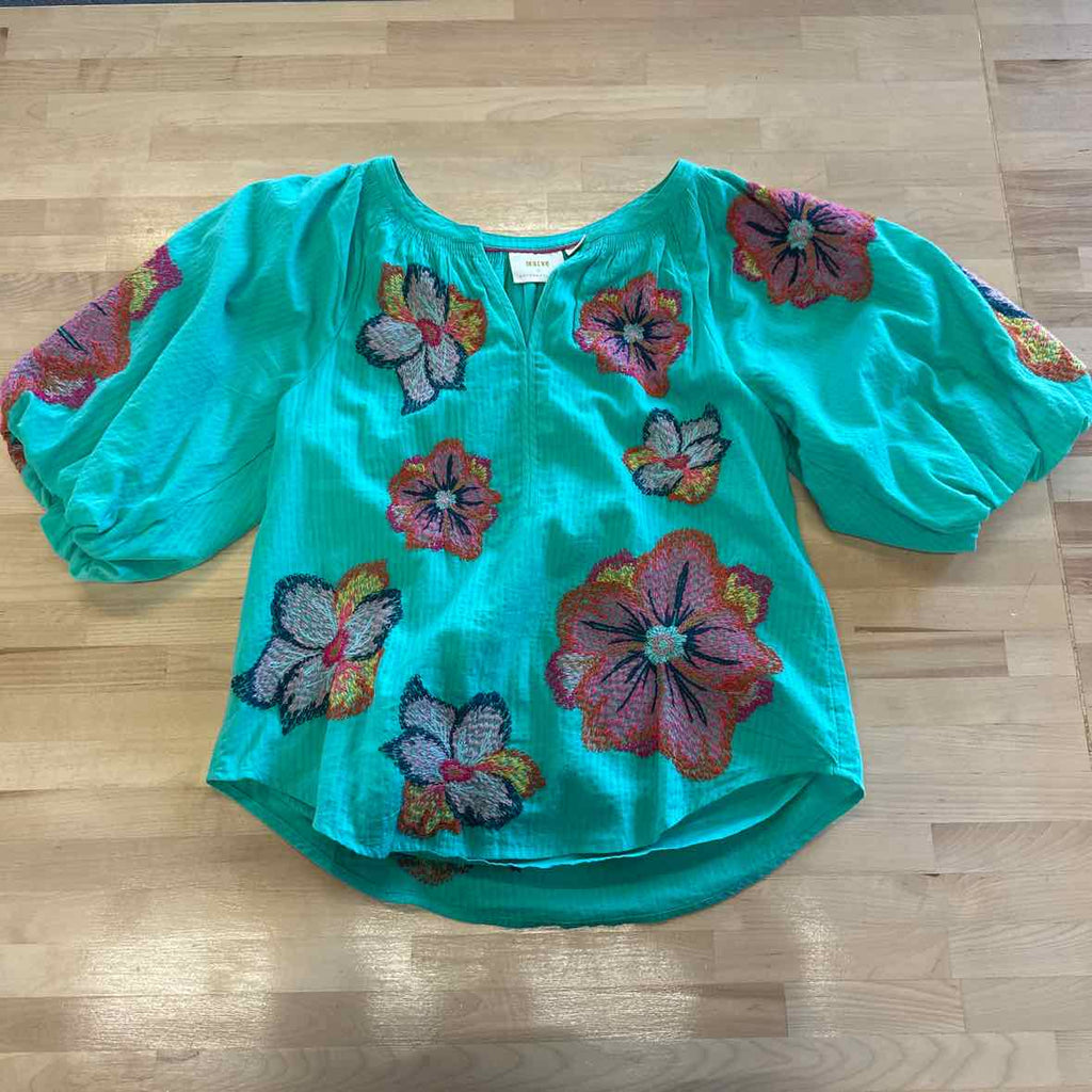 Anthropologie Size S Green Blouse