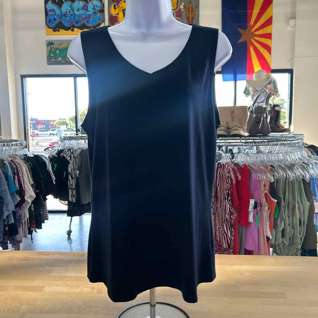 Susan Graver Size S Blue Rayon Preloved Sleeveless